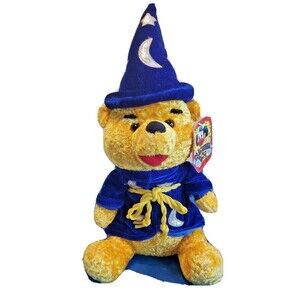 Golden Plush Teddy Bear Wizard Carousel Toys Appx 14" Stuffed Animal Toy